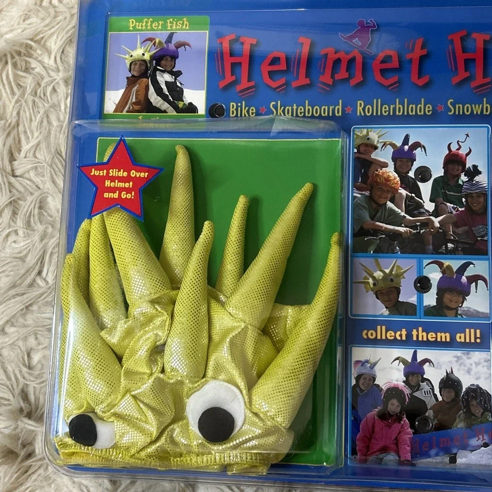 Helmet Headz Multi-Sport kids Helmet Covers 2 OSFA Puffer Fish Jester Costume